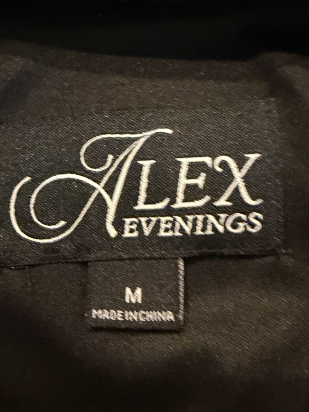 Alex Evenings Black Silver White Floral Rose  Layered Blouse M - Picture 3 of 6
